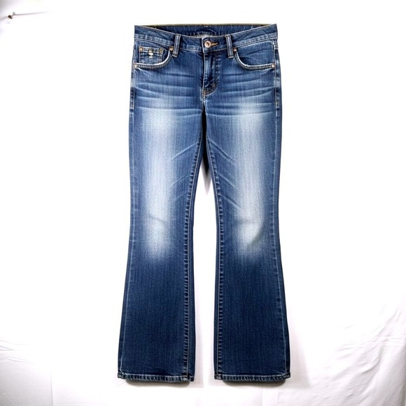 Dkny Denim - DKNY Jeans Womens 27 Bootcut Cotton Blend Blue Denim Medium Wash Y2K Vintage